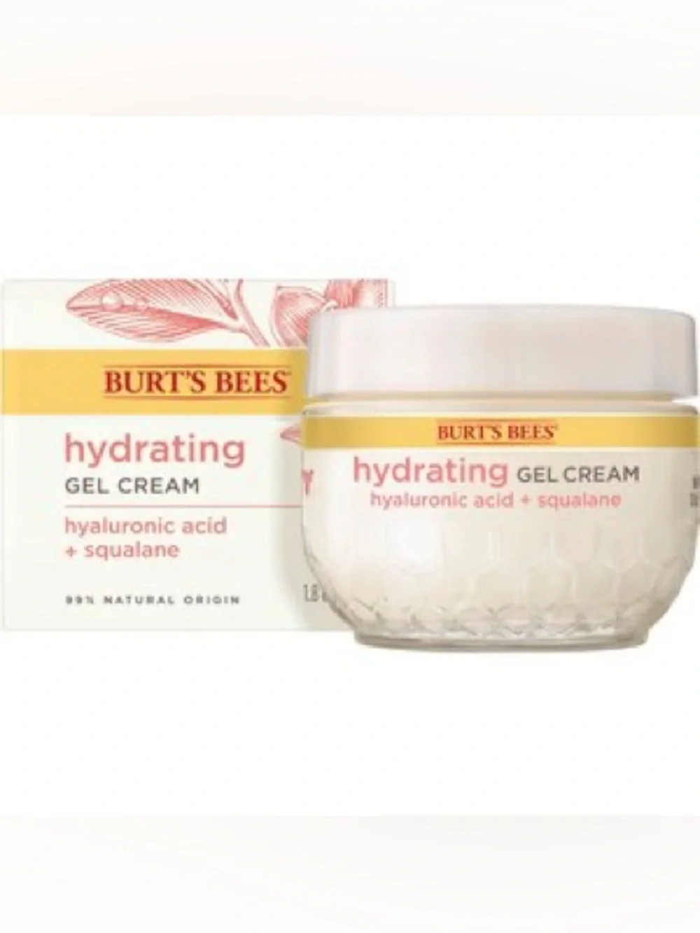 Burt's Bees Hydrating Gel Cream w/ Hyaluronic Acid + Squalane, 1.8 oz NEW